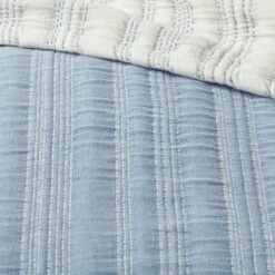 Reversible Matelassé Stitched Stripe Quilt - Threshold™ Off-white/khaki -QUILTS Sales unnamed file 305