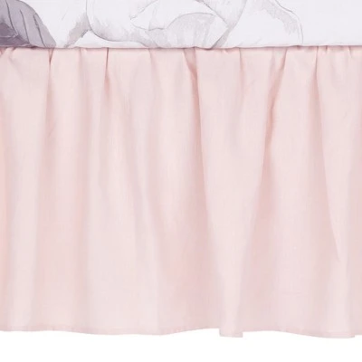 Lambs & Ivy Floral Garden Watercolor/Pink Linen 5-Piece Baby Crib Bedding Set 7 Lambs & Ivy Floral Garden Watercolor/Pink Linen 5-Piece Baby Crib Bedding Set - Image 5