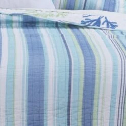 Copa Cabana Quilt Set - Blue, Green & White - Levtex Home -QUILTS Sales unnamed file 3107