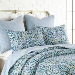 Calico Multicolored Quilt Set - One Twin Quilt and One Standard Sham - Levtex Home -QUILTS Sales unnamed file 3124