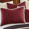 Plaid Fur Quilt Set - One Twin Quilt and One Standard Sham - Levtex Home