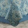 Blue Damask Reversible Moonlit Shadows Quilt Set - Waverly® -QUILTS Sales unnamed file 3156