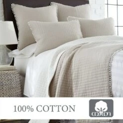 Pom Pom Taupe Twin Quilt - Levtex Home 8 Pom Pom Taupe Twin Quilt - Levtex Home -QUILTS Sales unnamed file 3183