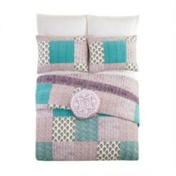 Numbra Quilt - Jessica Simpson Purple/turquoise/white
