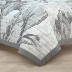 Merian Tulip Quilt - New York Botanical Garden Gray -QUILTS Sales unnamed file 3235