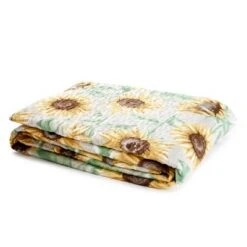 The Lakeside Collection Lakeside Sunflower Rustic Farmhouse Quilted Blanket - Floral Bed Accent