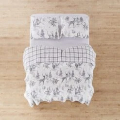 Levtex Home Sleigh Bells Holiday Quilt Gray - Villa Lugano -QUILTS Sales unnamed file 3269