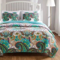 Greenland Home Fashions Greenland Home Fashion Nirvana Quilt & Sham Set 2-Piece, Multicolor - Twin