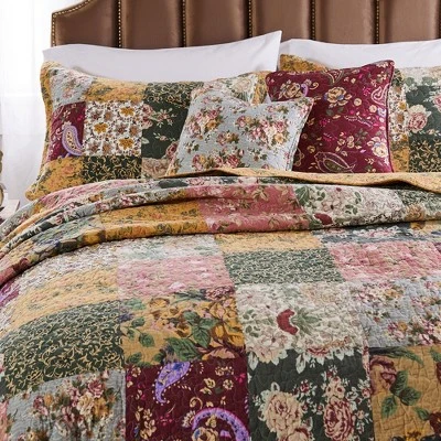 Greenland Home Fashions Greenland Home Fashion Antique Chic Quilt & Sham Bonus Set 4-Piece, Multicolor - Twin 3 Greenland Home Fashions Greenland Home Fashion Antique Chic Quilt & Sham Bonus Set 4-Piece, Multicolor - Twin