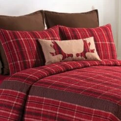 C&F Home Collin Red Twin Quilt