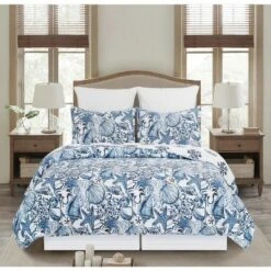 C&F Home Blue Coast Shells Twin Bedspread