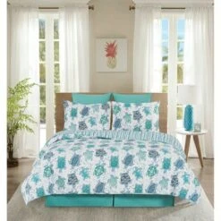 C&F Home Turtle Bay Reversible Coastal Twin Quilt Set