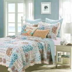 Greenland Home Fashions Greenland Home Fashion Key West 2-Piece Quilt Set with Shams, Seafoam - Twin 8 Greenland Home Fashions Greenland Home Fashion Key West 2-Piece Quilt Set with Shams, Seafoam - Twin -QUILTS Sales unnamed file 3365