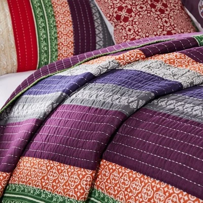 Greenland Home Fashions Greenland Home Fashion Marley Multi Quilt Set 2-Piece - Twin 7 Greenland Home Fashions Greenland Home Fashion Marley Multi Quilt Set 2-Piece - Twin - Image 5