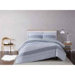 Multi Stripe Quilt Set Gray - Truly Soft -QUILTS Sales unnamed file 3433