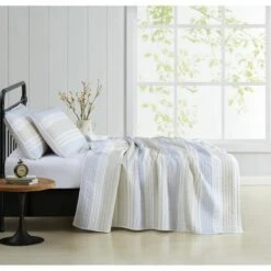 Cottage Classics Spa Stripe Quilt Set Blue/tan 9 Cottage Classics Spa Stripe Quilt Set Blue/tan -QUILTS Sales unnamed file 3463
