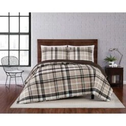 Paulette Plaid Quilt Set Taupe - Truly Soft -QUILTS Sales unnamed file 3469
