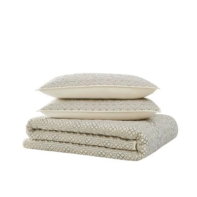 Brooklyn Loom Chase Quilt Set Cream/black 4 Brooklyn Loom Chase Quilt Set Cream/black - Image 2