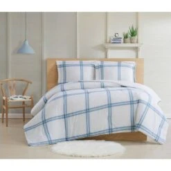 Cottage Classics Farmhouse Plaid Quilt Set Blue -QUILTS Sales unnamed file 3488