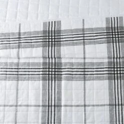 Cottage Classics Cottage Plaid Quilt Set White/black -QUILTS Sales unnamed file 3498