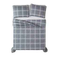 Truly Soft Everyday Leon Plaid Quilt Set Gray 7 Truly Soft Everyday Leon Plaid Quilt Set Gray -QUILTS Sales unnamed file 3502