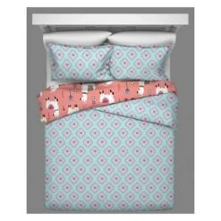 Llama Drama Quilt Set Coral - Vue -QUILTS Sales unnamed file 3517