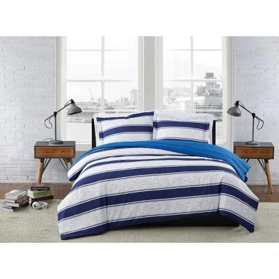 London Fog Watkins Stripe Quilt Set White/blue 5 London Fog Watkins Stripe Quilt Set White/blue - Image 3
