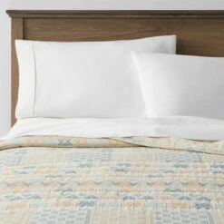 Jacquard Gauze Quilt Yellow/Blue - Threshold™ -QUILTS Sales unnamed file 3599