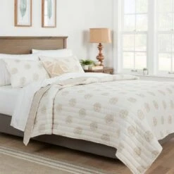 Best Quilts 2022 54 Reversible Printed Voile Block Print Quilt - Thresholdâ„¢