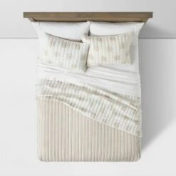 Reversible Printed Voile Block Print Quilt - Threshold™ -QUILTS Sales unnamed file 3620