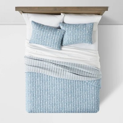 Reversible Printed Voile Floral Quilt - Threshold™ 4 Reversible Printed Voile Floral Quilt - Threshold™ - Image 2