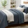 Threshold Designed W/Studio McGee Grid Stitch Cotton Quilt - Threshold™ designed with Studio McGee Blue/navy 2 Threshold Designed W/Studio McGee Grid Stitch Cotton Quilt - Threshold™ designed with Studio McGee Blue/navy -QUILTS Sales unnamed file 3648