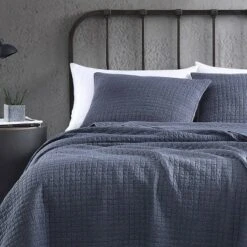 Cloud Solid Quilt & Sham Set - City Scene Gray