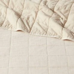 Space Dyed Cotton Linen Quilt - Threshold™ Khaki -QUILTS Sales unnamed file 3684