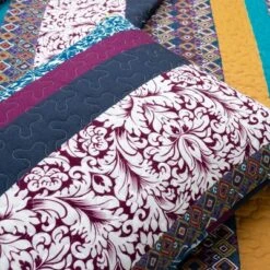 Lush Decor Boho Stripe Quilt Set - Lush Décor Turquoise/tangerine -QUILTS Sales unnamed file 3694