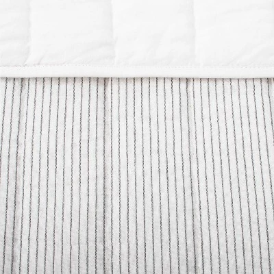 Hearth & Hand With Magnolia Microstripe Quilt Sour Cream / Railroad Gray - Hearth & Hand™ with Magnolia 4 Hearth & Hand With Magnolia Microstripe Quilt Sour Cream / Railroad Gray - Hearth & Hand™ with Magnolia - Image 2