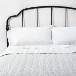 Hearth & Hand With Magnolia Microstripe Quilt Sour Cream / Railroad Gray - Hearth & Hand™ with Magnolia 10 Hearth & Hand With Magnolia Microstripe Quilt Sour Cream / Railroad Gray - Hearth & Hand™ with Magnolia -QUILTS Sales unnamed file 3745