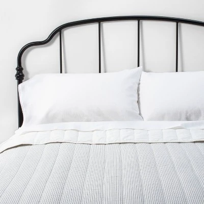 Hearth & Hand With Magnolia Microstripe Quilt Sour Cream / Railroad Gray - Hearth & Hand™ with Magnolia 6 Hearth & Hand With Magnolia Microstripe Quilt Sour Cream / Railroad Gray - Hearth & Hand™ with Magnolia - Image 4