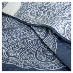 Madison Park Audra Large Medallion Reversible Quilted Coverlet Set - 6pc Navy -QUILTS Sales unnamed file 3756