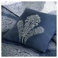Madison Park Audra Large Medallion Reversible Quilted Coverlet Set - 6pc Navy -QUILTS Sales unnamed file 3757
