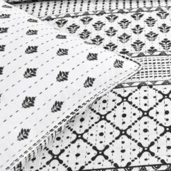 Lush Decor Monique Stripe Quilt - Lush Décor Black/white -QUILTS Sales unnamed file 3772