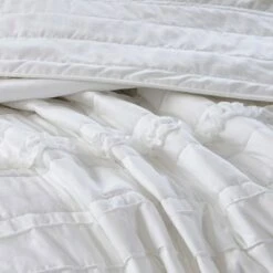 Madison Park Alexis Ruffle Quilted Coverlet Set - 4pc White -QUILTS Sales unnamed file 3783