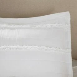 Madison Park Alexis Ruffle Quilted Coverlet Set - 4pc White -QUILTS Sales unnamed file 3786