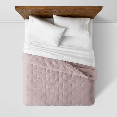 Velvet Tufted Stitch Quilt - Opalhouse Lilac 4 Velvet Tufted Stitch Quilt - Opalhouse Lilac - Image 2