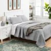 Embroidered Chambray Quilt - Threshold™ Tan 1 Embroidered Chambray Quilt - Threshold™ Tan -QUILTS Sales unnamed file 3838
