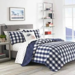 Lake House Plaid Reversible Quilt Set Blue - Eddie Bauer -QUILTS Sales unnamed file 3851