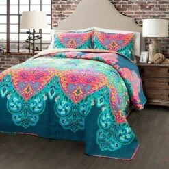 Lush Decor Boho Chic Quilt Set Turquoise/Navy - Lush Décor 13 Lush Decor Boho Chic Quilt Set Turquoise/Navy - Lush Décor -QUILTS Sales unnamed file 3863