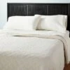 Hearth & Hand With Magnolia Diamond Stripe Matelassé Quilt - Hearth & Hand™ with Magnolia Jet Gray -QUILTS Sales unnamed file 3867