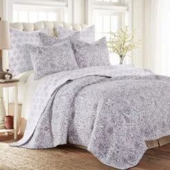 Homthreads Rachelle Quilt Set Gray