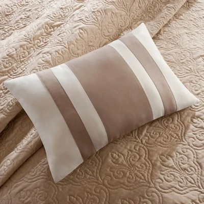 Madison Park 7pc Longmont Quilted Coverlet Set Beige 5 Madison Park 7pc Longmont Quilted Coverlet Set Beige - Image 3